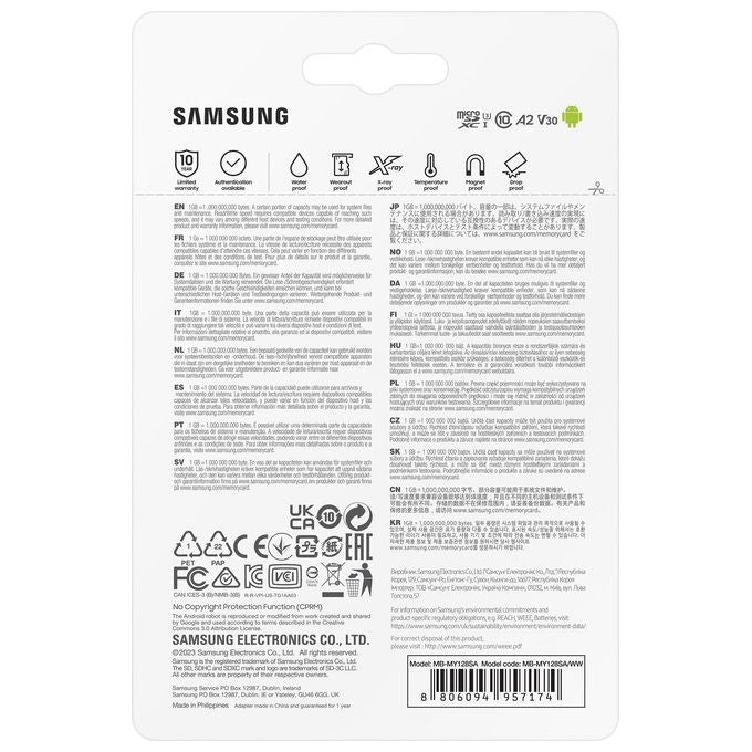 Samsung MB-MY128SA PRO Ultimate Scheda microSDXC 128GB UHS-I U3 V30 A2 200MB-s colore Blu