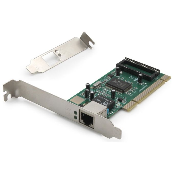 Digitus Scheda Aggiuntiva Di Rete Gigabit Pci 10-100-1000 32 Bit Con Bracket Aggiuntivo Low Profile