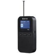 Denver DAH-126 Radio Portatile DAB+ FM Digitale Batteria 1800 mAh 8h Display LCD 1.8'' 2 Sveglie colore Nero