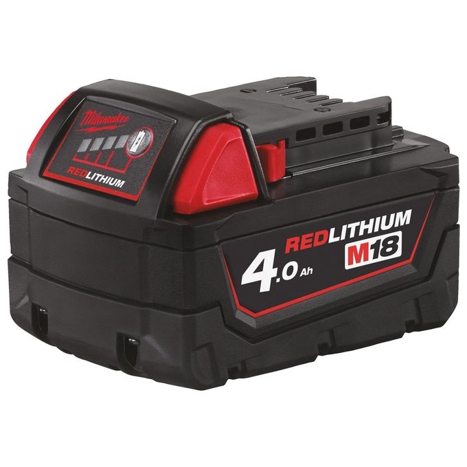 Milwaukee 4932430063 M18B4 Batteria Li-Ion 18V 4.0 Ah Red Lithium tecnologia REDLINK compatibile gamma M18