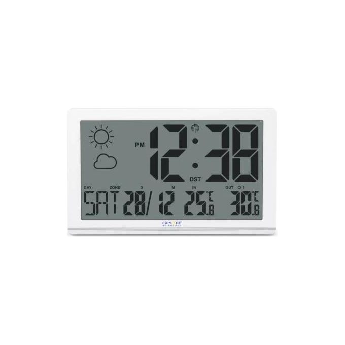 Explore Scientific RDC8001 Orologio da Parete Jumbo Radio-Controllato