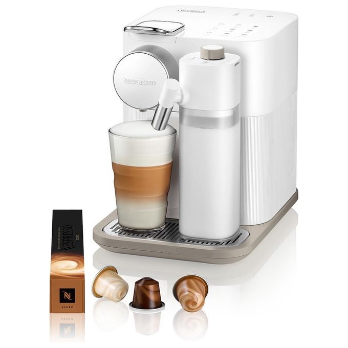 De'Longhi EN640.W Gran Lattissima – Macchina da caffe' a capsule Nespresso, 1 L, 19 bar, 1400 W, 9 bevande, colore Bianco