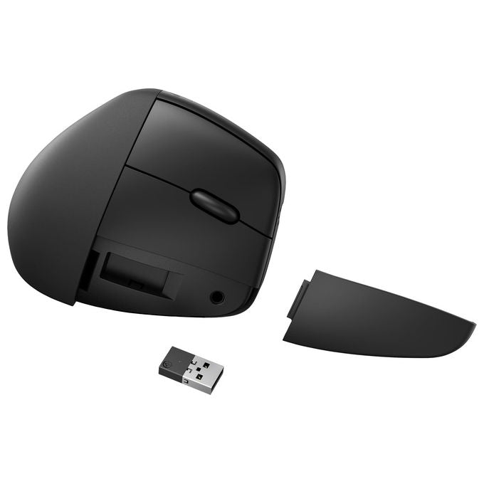 HP 6H1A5AA 925 Mouse Ergonomico Verticale Wireless RF Bluetooth 4000 DPI 6 Tasti Ricaricabile USB Type-C colore Nero