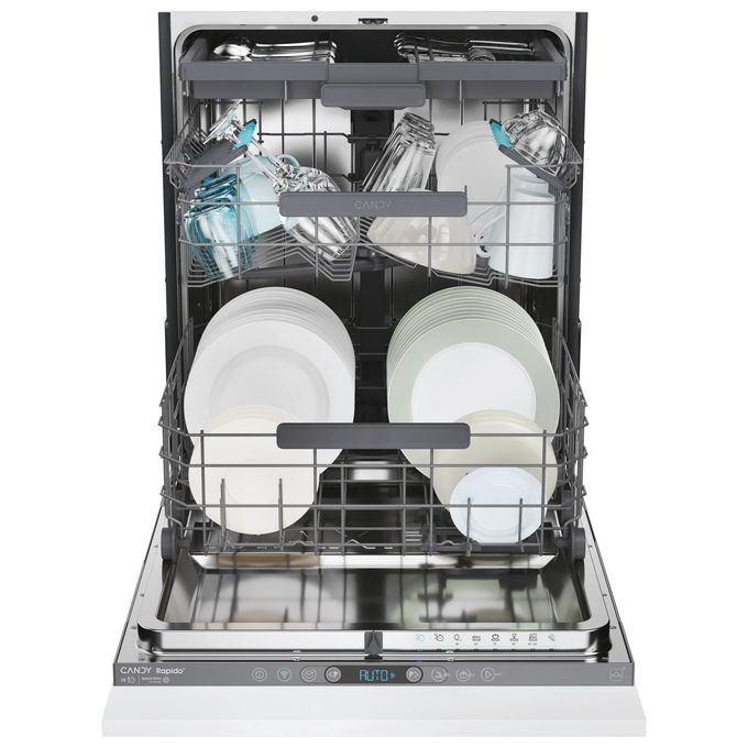 Candy CS 5C4F1A Rapido' Lavastoviglie da incasso 15 coperti Classe C 44 dB Wi-Fi Inverter Aquastop (82x60x56 cm) colore Antracite