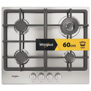 Whirlpool TGML 661 IX R Piano cottura a gas 58 cm 4 fuochi da incasso accensione elettronica dispositivo spegnimento fiamma colore Acciaio inox