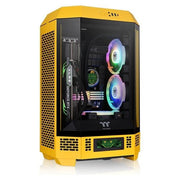 Thermaltake CA-1Y4-00S4WN-00 The Tower 300 Micro Tower PC Case Fattore di forma Micro ATX e Mini ITX con Pannelli in Vetro Temperato colore Giallo