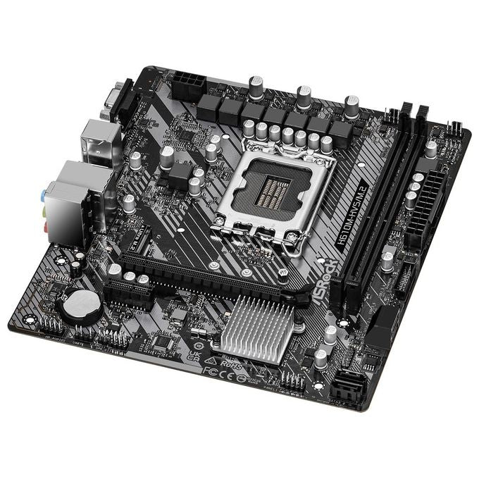 ASRock H610M-HVS-M.2 R2.0 Scheda Madre micro ATX Socket LGA 1700 Chipset Intel H610 DDR4 64 GB M.2 SATA III HDMI VGA Gigabit Ethernet