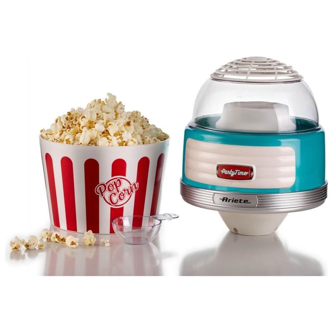 Ariete 2957 Party Time Macchina per Popcorn Aria Calda Ciotola Estraibile 60 g 1100 W colore Azzurro