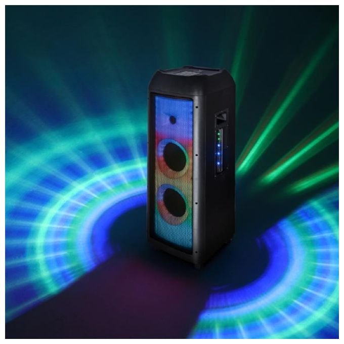 New Majestic 116360BK FLAME T360 Cassa Party Portatile 3-vie 150 W Bluetooth 5.0 TWS LED Multicolore con Ruote e Telecomando colore Nero