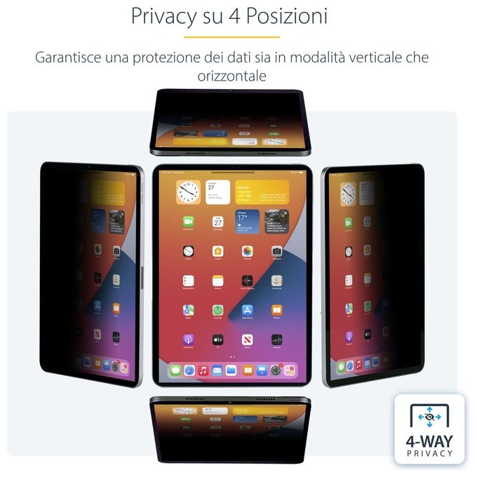 StarTech.com Filtro Privacy a 4 Posizioni per iPad Pro da 11'' Abilitato al Touch Antiriflesso