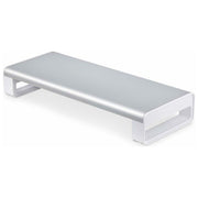 StarTech.com 1MFSW-MONITOR-RISER Supporto per Monitor Ergonomico fino a 15 Kg Altezza Fissa 9 cm Piattaforma in Acciaio colore Argento