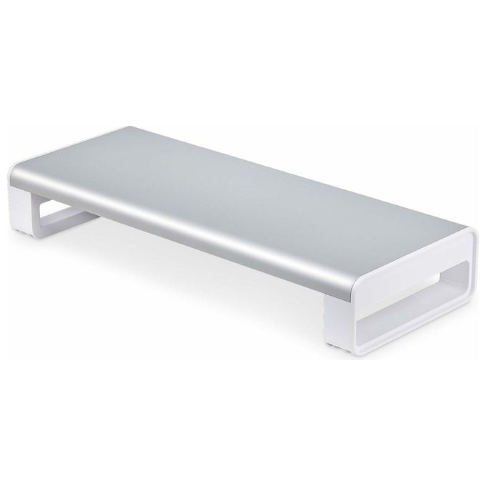 StarTech.com 1MFSW-MONITOR-RISER Supporto per Monitor Ergonomico fino a 15 Kg Altezza Fissa 9 cm Piattaforma in Acciaio colore Argento