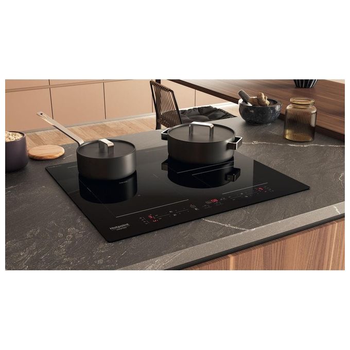Hotpoint HB 4860C CPNE Piano cottura a induzione 59 cm 4 zone Flexi Duo Touch 7200 W colore Nero