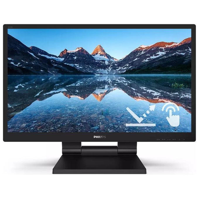 Philips 242B9TL Monitor Touch Screen 23.8'' IPS Full HD 1920x1080 60Hz 5ms IP65 Multi-touch 10 punti VGA DVI HDMI DP USB colore Nero