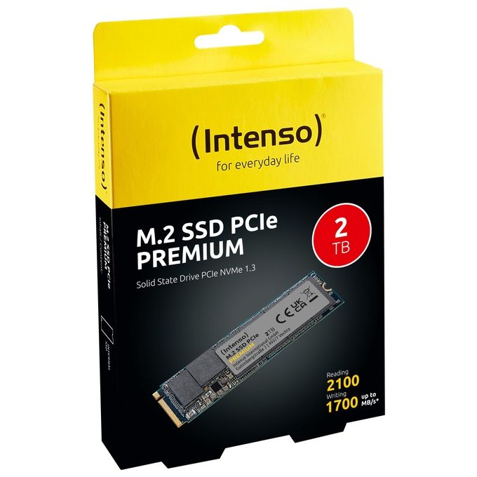 Intenso 3835470 Premium SSD M.2 2 TB PCIe 3.0 x4 NVMe 1.3 SLC velocita' lettura fino a 2100 MB-s velocita' scrittura fino a 1700 MB-s colore Nero