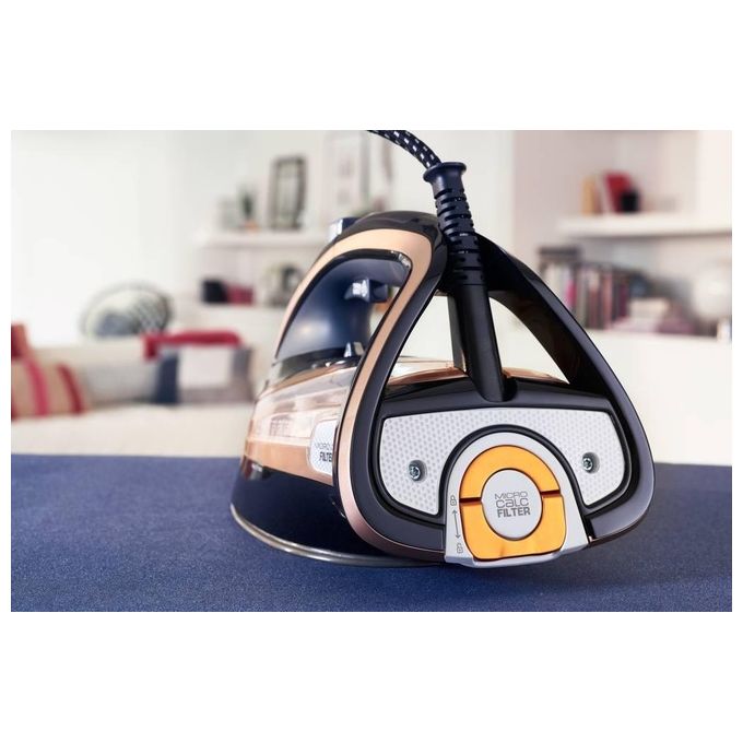 Tefal FV9865E0 Ultimate Pure Ferro da Stiro a Vapore Piastra Durilium Autoclean 3000W colore Nero Oro