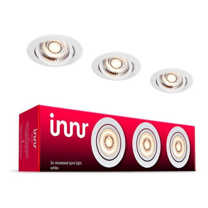 Innr RSL 115 Faretto LED da Incasso Smart Zigbee 3 Pezzi 4.3W 380lm 2700K colore Bianco