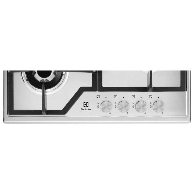 Electrolux KGS6436SX Piano Cottura a Gas 4 Fuochi Griglie in Ghisa Bruciatore Tripla Corona 60 cm Acciaio Inox