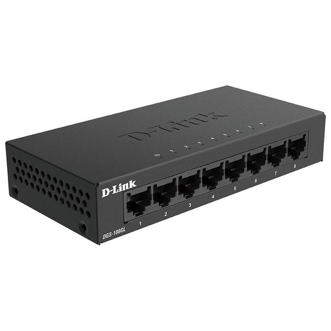 D-Link DGS-108GL Non gestito Gigabit Ethernet 10-100-1000 Nero