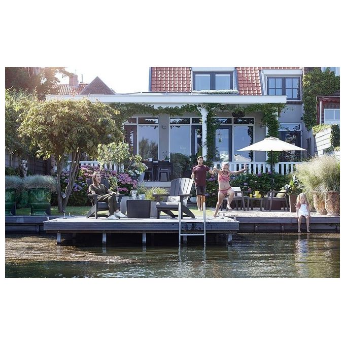 Keter Alpine Adirondack Sedie Poltrone da Giardino Look Legno Grafite