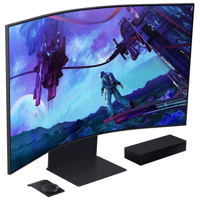 Samsung LS55CG970NUXEN Odyssey Ark 2ª Gen. Monitor Gaming Curvo 55'' UHD 4K 165Hz 1ms HDR10+ Quantum Mini LED colore Nero
