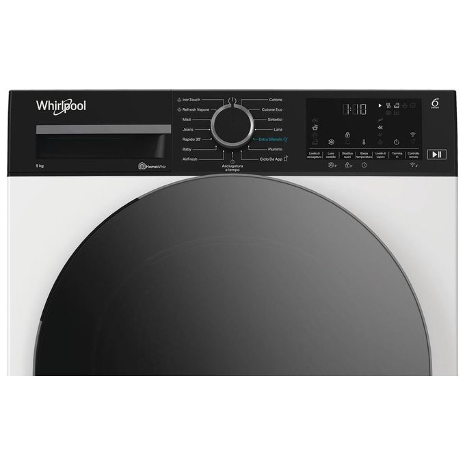 Whirlpool C WD 96M WBS IT Asciugatrice Pompa di Calore 9 Kg Classe A Wi-Fi Inverter 6° Senso (85x60x67 cm) colore Bianco