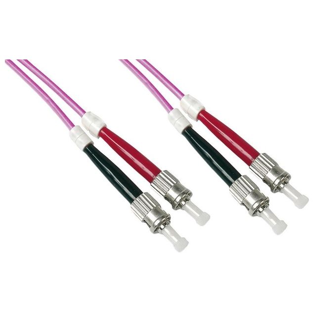 Link cavo fibra ottica st a st multimode duplex om4 50-125 mt.2