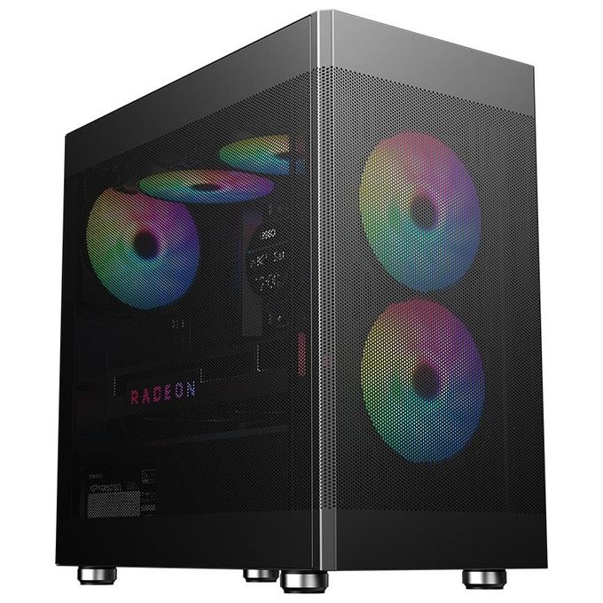 Itek ITGCAPM35B PROMESH 35B PC Case Mini Tower Micro ATX Mini ITX 3 Lati Mesh Type-C 2x USB 3.0 colore Nero