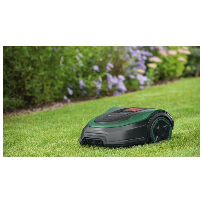 Bosch 06008B0202 Indego S 500 Tagliaerba robotizzato Superficie fino a 500 m² Batteria al Litio 18 V Lame rotanti colore Nero Verde