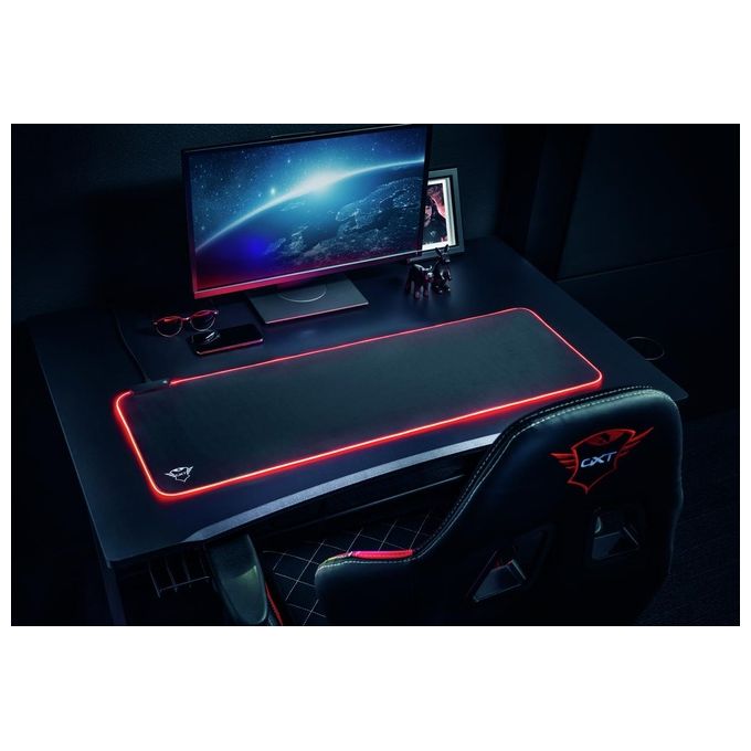 Trust GXT 764 Glide-Flex XXL RGB Tappetino per Mouse Nero