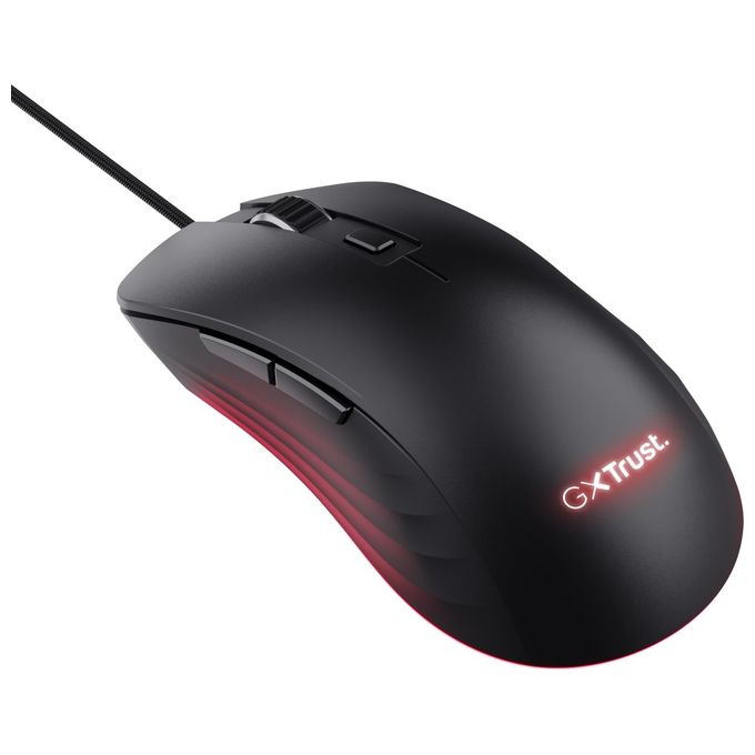Trust 24890 GXT 924 Ybar+ Mouse Gaming 25600 DPI 6 Pulsanti Programmabili USB RGB colore Nero