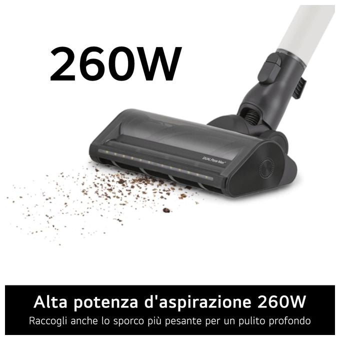 LG A9K-CORE3S CordZero Aspirapolvere a bastone senza fili Kompressor 1,05 L 260 W 120 min 83 dB Wi-Fi colore Argento
