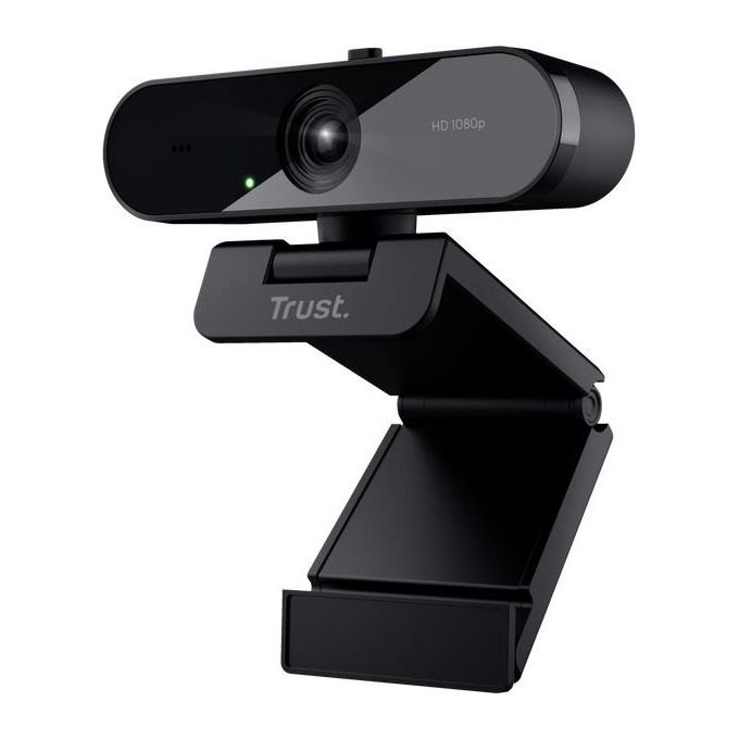 Trust 24734 TW-200 Webcam Full HD 1080p 30fps Grandangolare 70° Microfono USB Filtro Privacy colore Nero