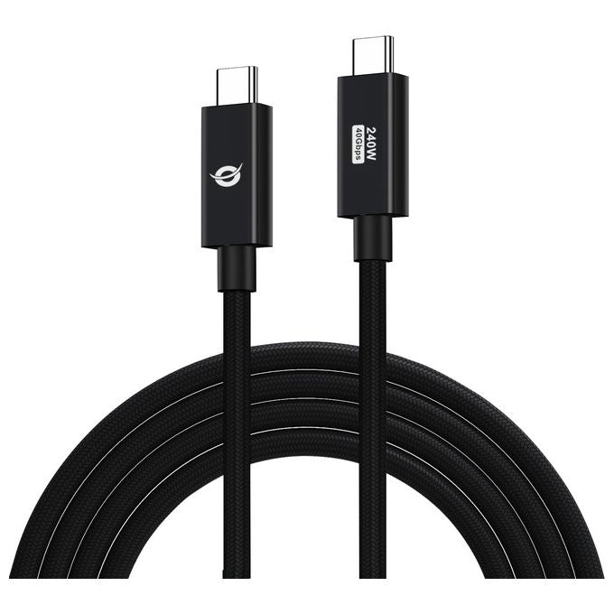Conceptronic ETTA04B20Cavo Usb Usb4 Gen 3x2 2mt Usb C Nero