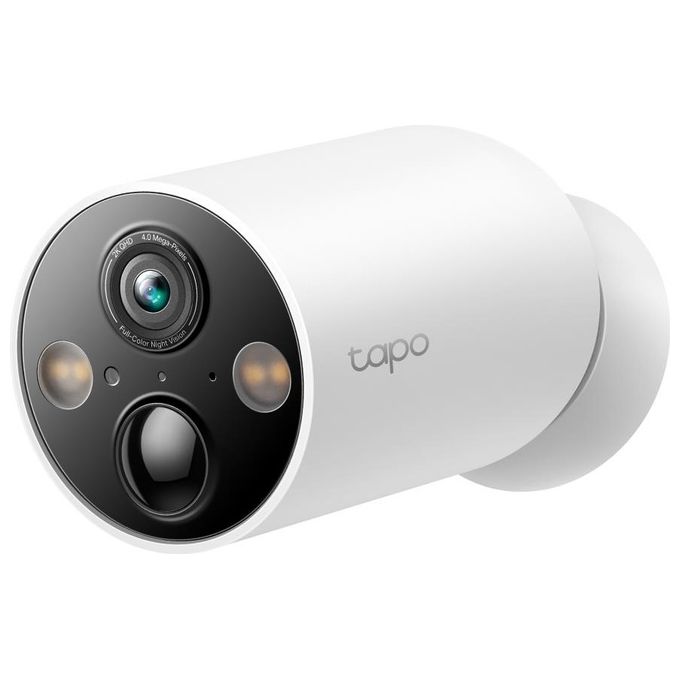 TP-Link TAPO C425 Telecamera WiFi Esterno 2K 4MP Batteria 10000mAh Base Magnetica Visione Notturna a Colori IP66 Audio Bidirezionale colore Bianco