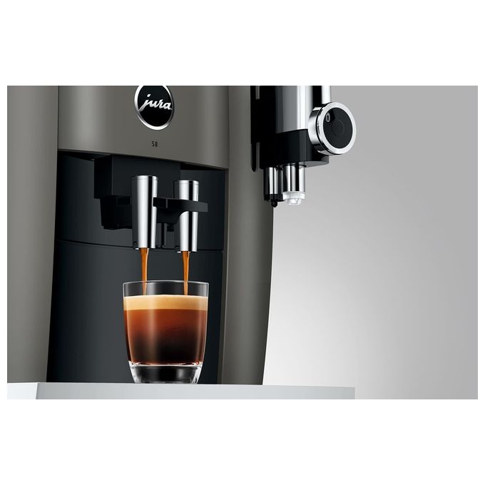 JURA 15480 S8 Macchina da caffe' Automatica 1,9 L 15 bar 1450 W Touchscreen 4,3'' Wi-Fi Sweet Foam colore Dark Inox