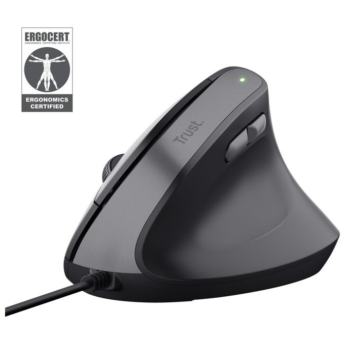 Trust Bayo II Mouse Ergonomico Mano Destra Usb Tipo A 2400 Dpi