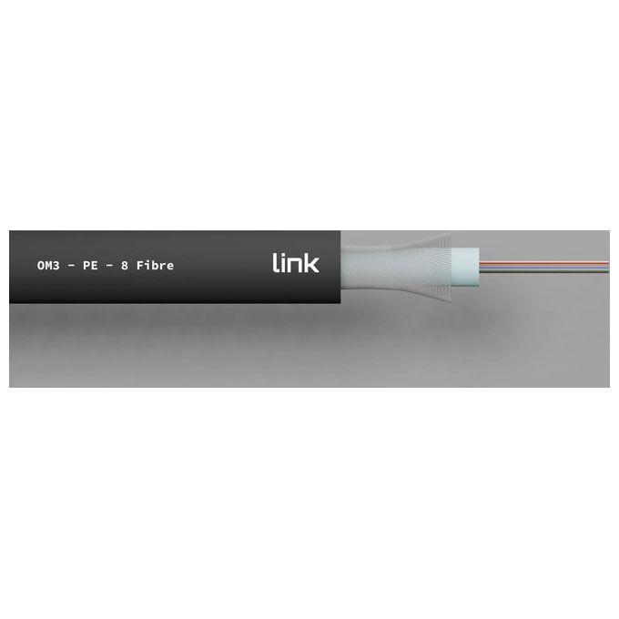 Link Cavo Fibra Ottica da Esterno Dielettrico Om3 Antiroditore 8 Fibre