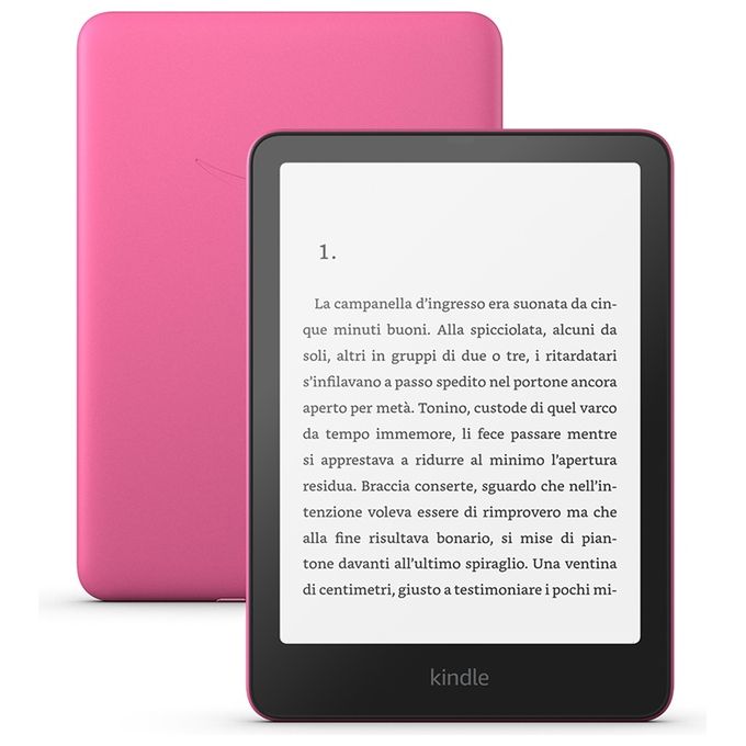 Amazon SA568B Kindle Paperwhite 12a Gen Ebook Reader 7'' 16 GB Wi-Fi IPX8 autonomia 12 settimane colore Rosa