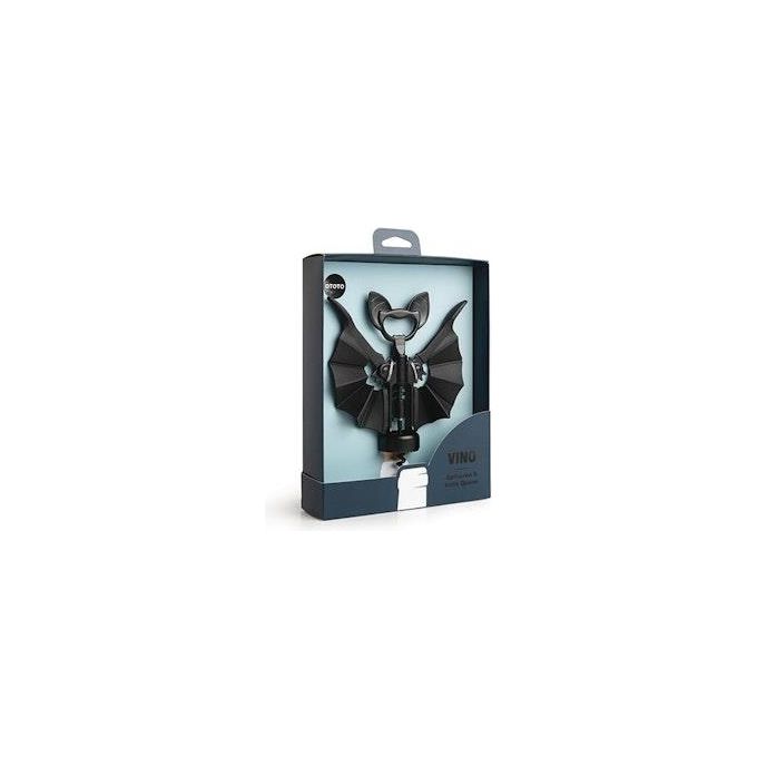 Ototo Design OT914 Cavatappi di base con Taglierino per Stagnola e Parti Lavabili in Lavastoviglie colore Nero