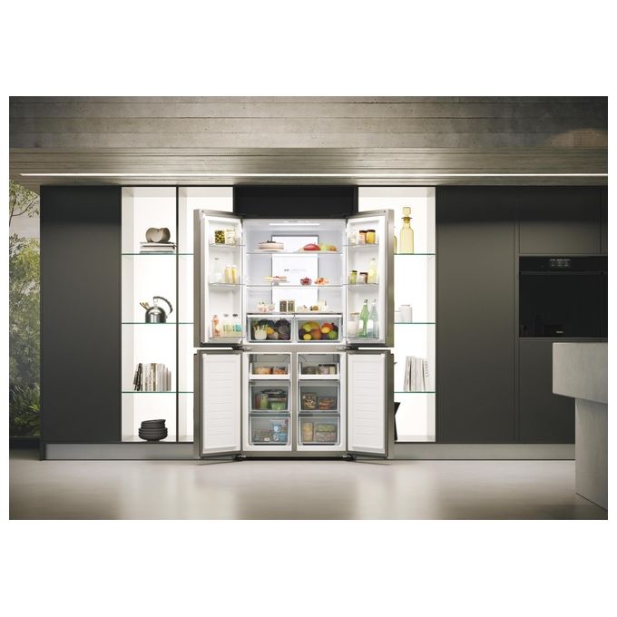 Haier HCR7818DNMM Cube 83 Serie 7 Frigorifero Multi Porta 467 L 181 cm Classe D 35 dB Total No Frost Wi-Fi colore Inox