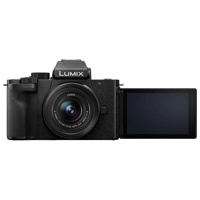 Panasonic DC-G100DKEG-K Lumix G100D Fotocamera Mirrorless 20.3 MP Sensore Micro Four Thirds 4K Video Touchscreen Orientabile Mirino OLED colore Nero