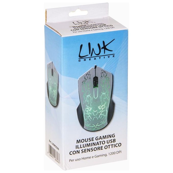Link mouse gaming usb illuminato 7 colori