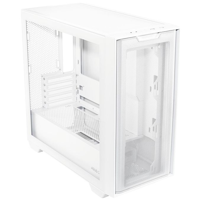 Asus A21 PC Case Mini Tower mATX Mini-ITX Vetro Temperato Radiatori 360 mm GPU 38 cm 5 Slot USB 3.2 colore Bianco