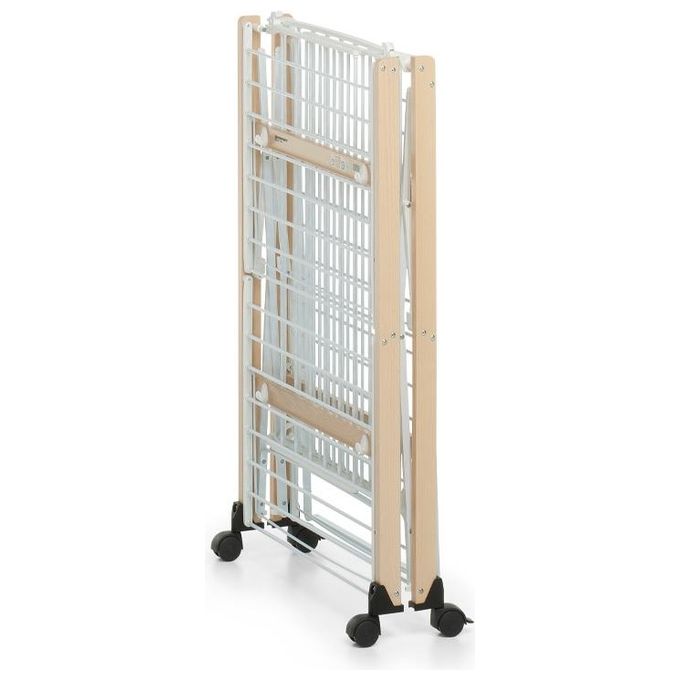 Foppapedretti SuperGulliver Evo Stendibiancheria Pieghevole 35 m con Ruote e Barra Porta Spalle colore Naturale