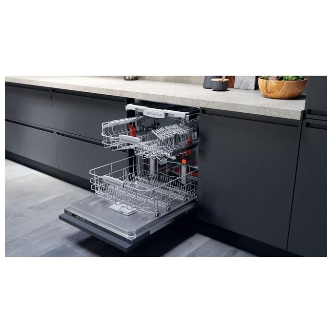 Hotpoint HIS 7030 WEL Lavastoviglie da Incasso 14 coperti Classe D 43 dB Terzo Cestello Inverter AquaStop (82x59.8x55 cm) colore Inox
