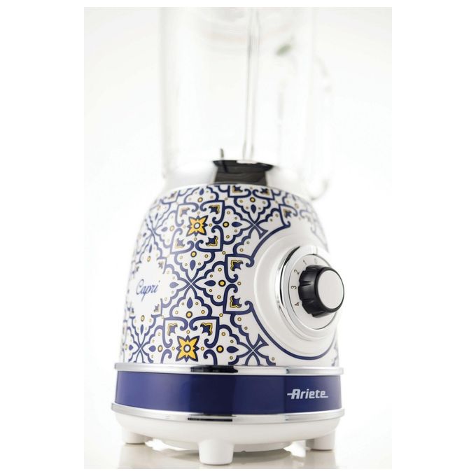 Ariete 00C05830CAR0 Capri Frullatore da tavolo 1,5 L 4 Lame Acciaio Inox 4 Velocita' Pulse 1000 W colore Bianco Azzurro