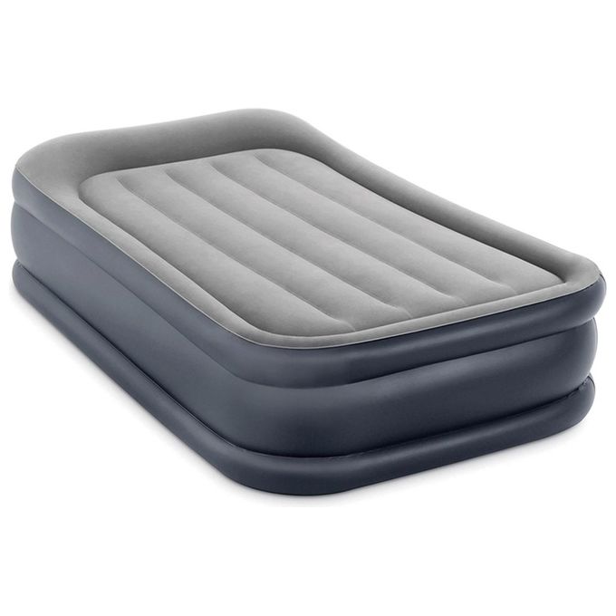 Intex 64132ND Materasso Dura-Beam Pillow Rest Deluxe Singolo Bicolore con Pompa Elettrica Incorporata 99x191x42 cm Single Singolo Versione 2023