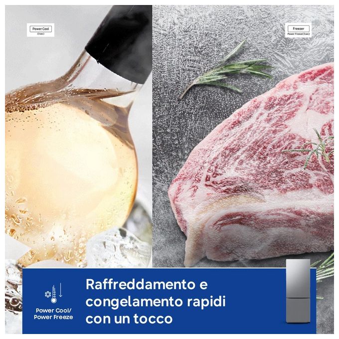 Samsung RB53DG703DS9 Frigorifero Combinato 538 L 203 cm Classe D 35 dB No Frost Wi-Fi SpaceMax colore Inox