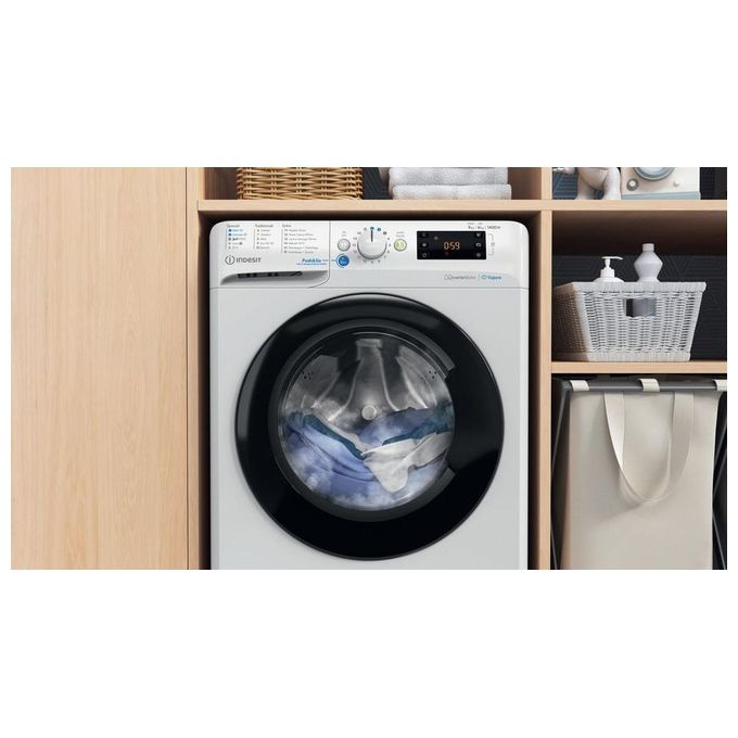 Indesit BDE 96436 WKV IT Lavasciuga Libera Installazione 9 Kg 6 Kg 1400 rpm Condensa Classe D PushandGo colore Bianco
